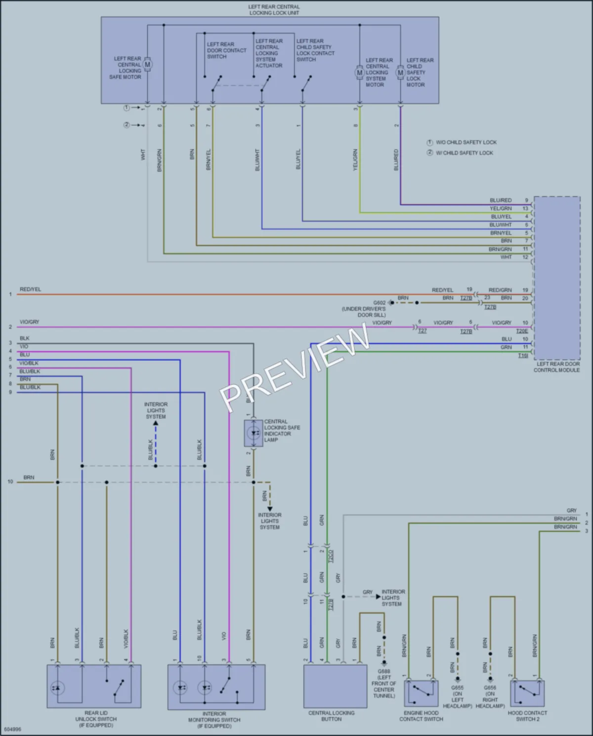 2018 Audi Q3 Anti Theft wiring diagram preview