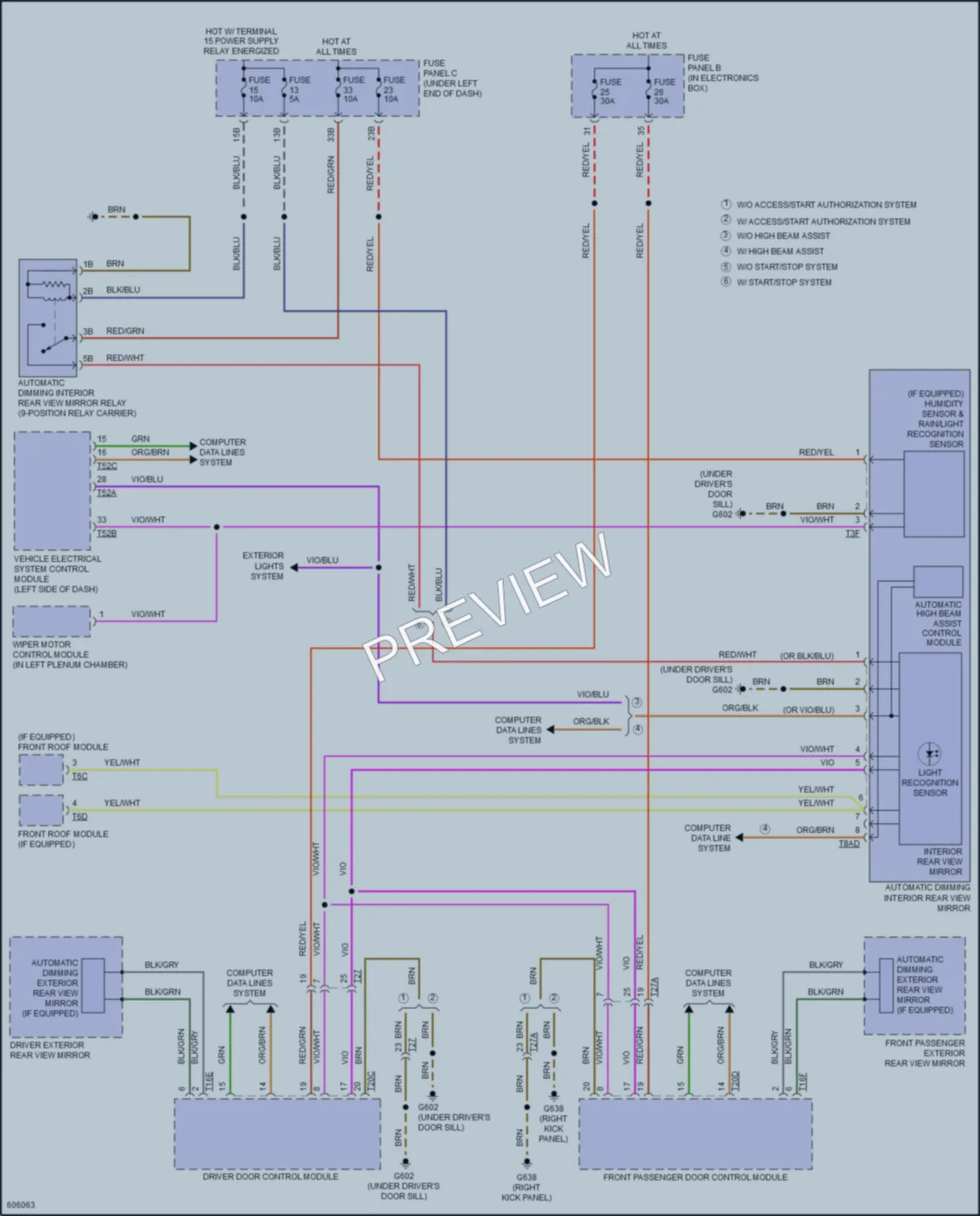 2018 Audi Q3 Power Mirrors wiring diagram preview