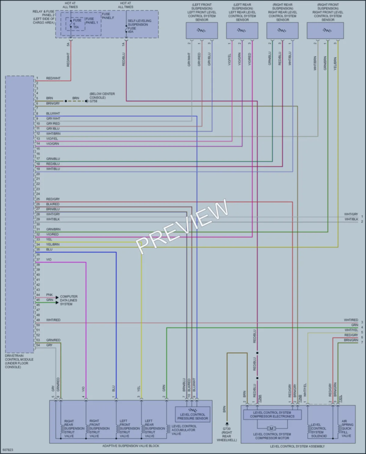 2018 Audi Q5 Electronic Suspension wiring diagram preview
