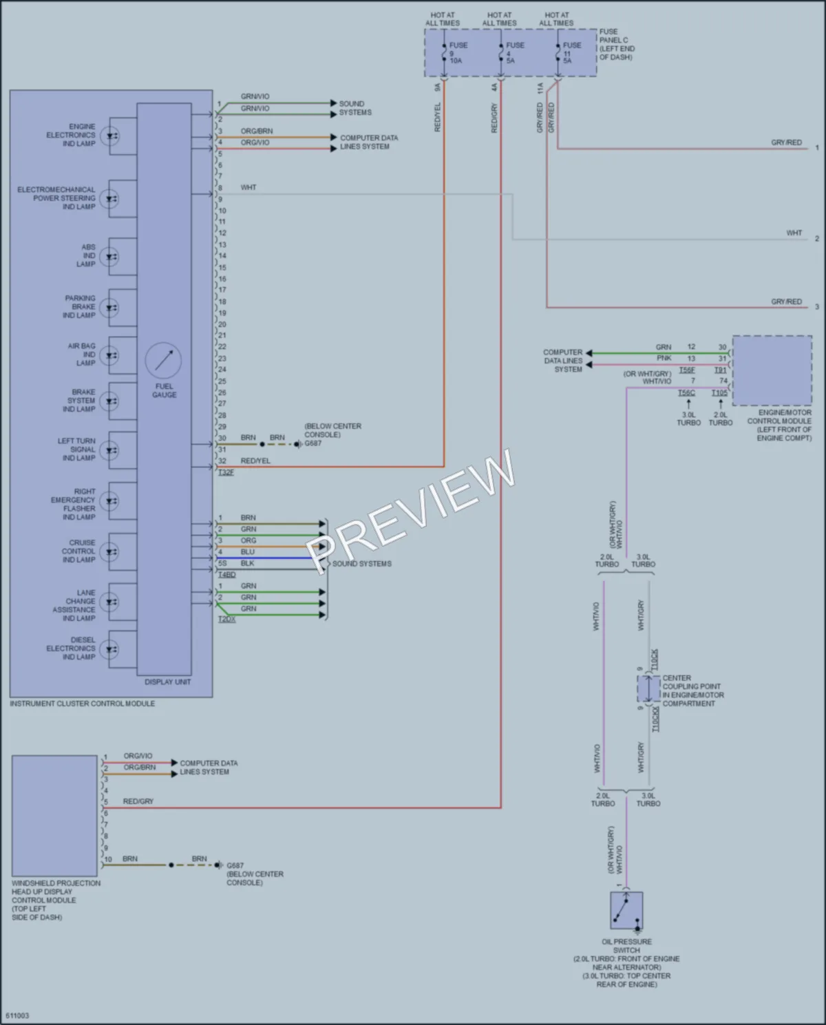 2018 Audi Q5 Instrument Cluster wiring diagram preview