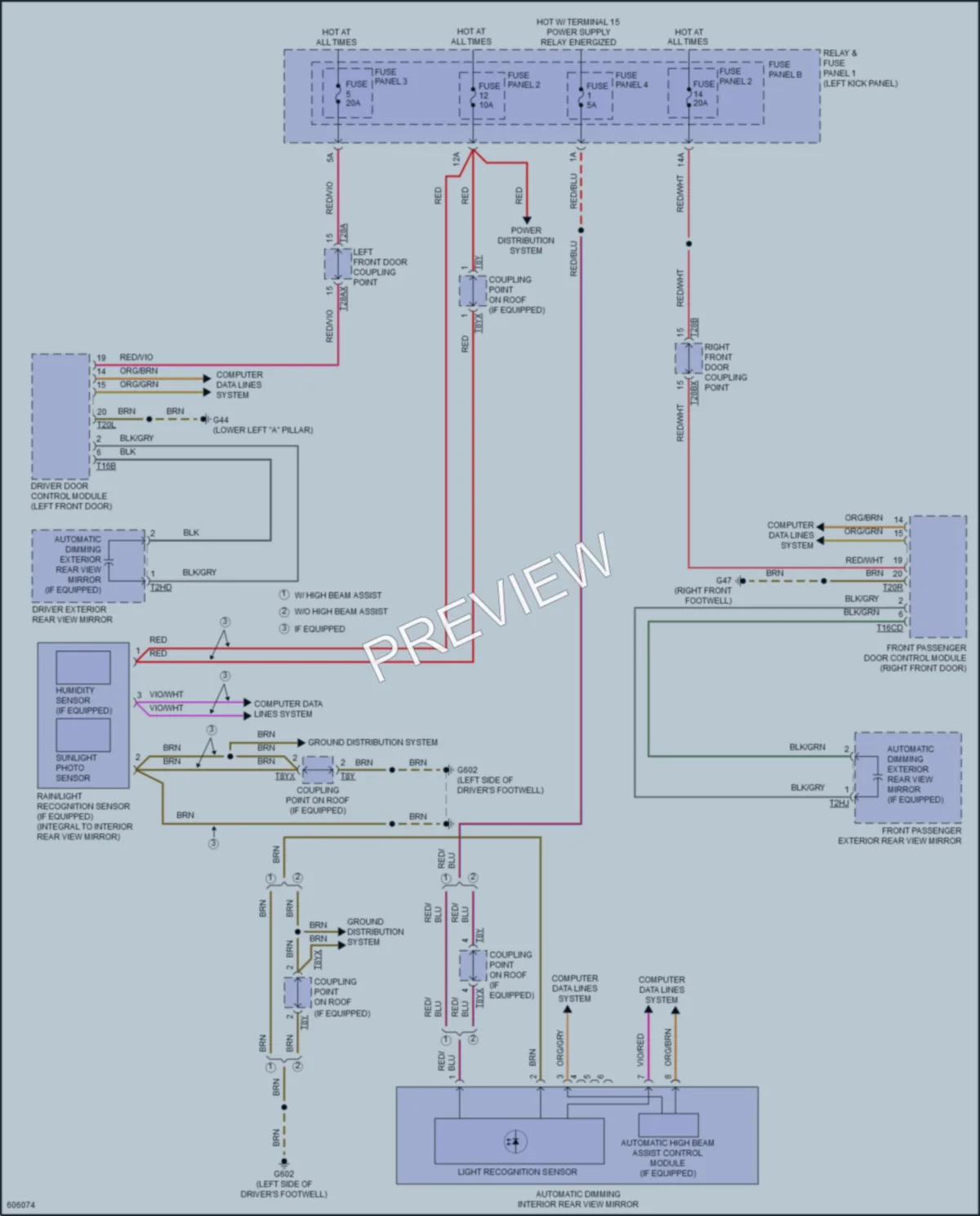 2018 Audi Q5 Power Mirrors wiring diagram preview