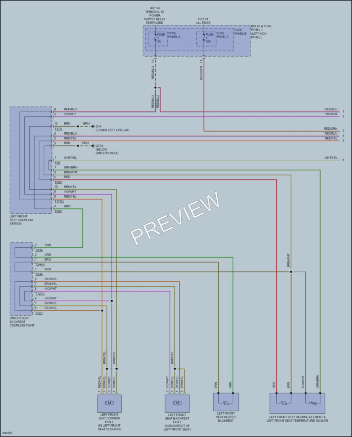 2018 Audi Q5 Power Seats wiring diagram preview