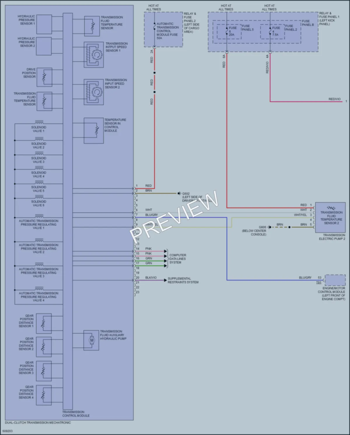 2018 Audi Q5 Transmission wiring diagram preview