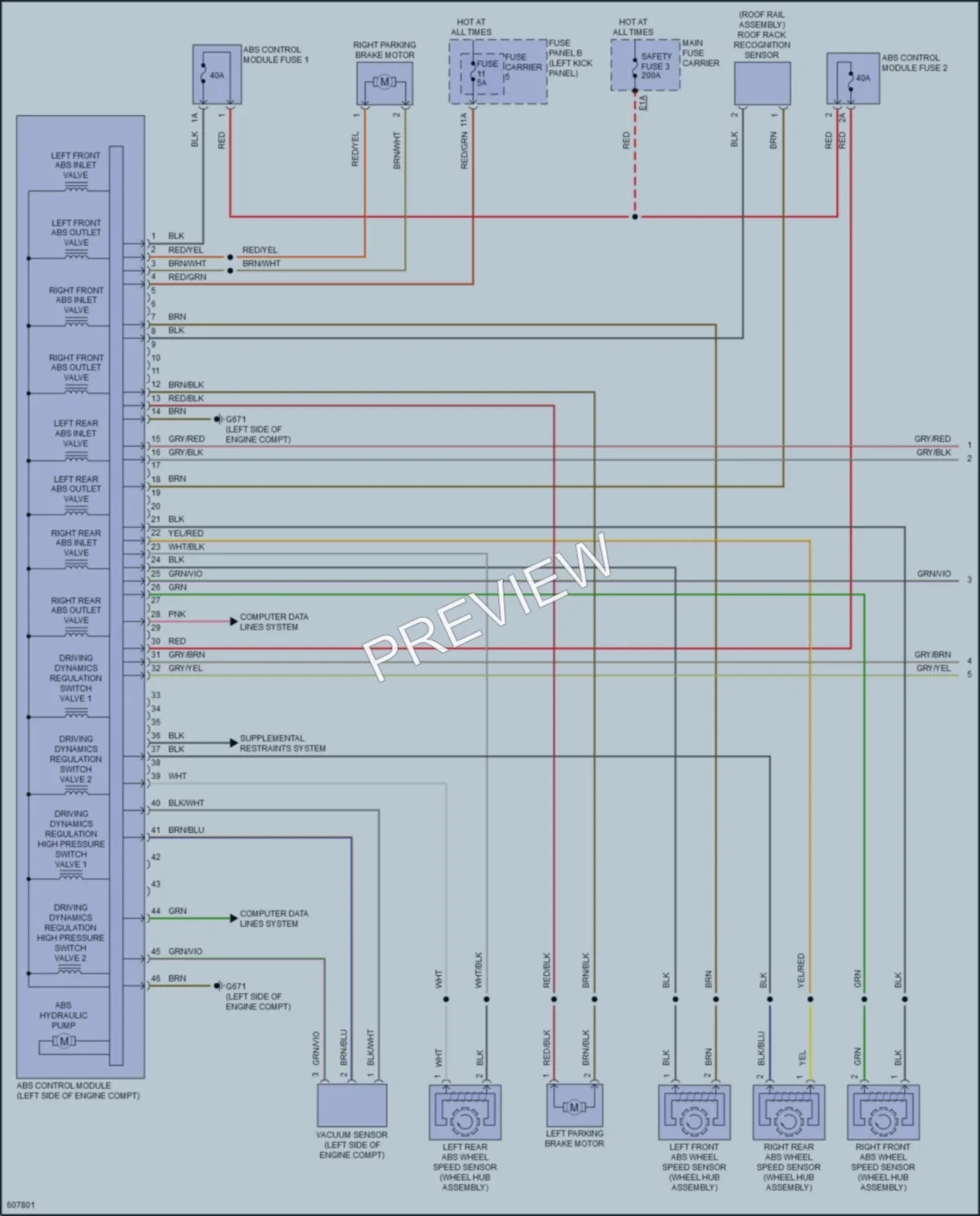 2018 Audi Q7 Anti Lock Brakes wiring diagram preview