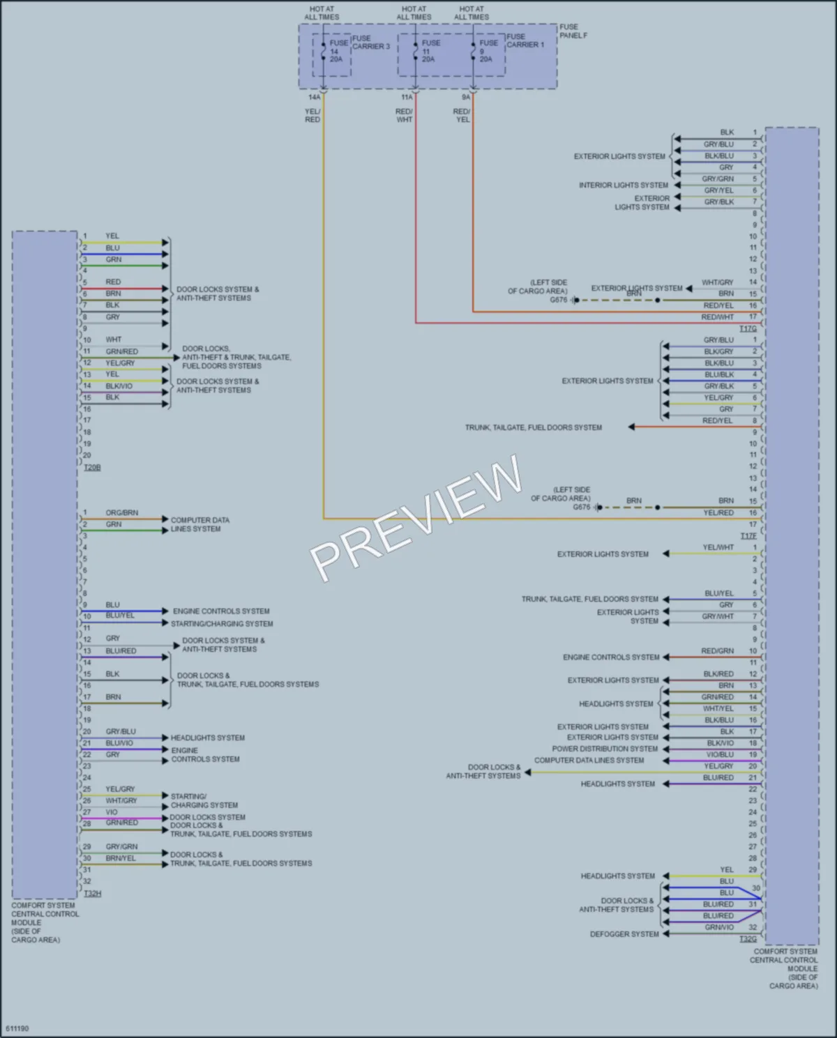 2018 Audi Q7 Body Control Modules wiring diagram preview