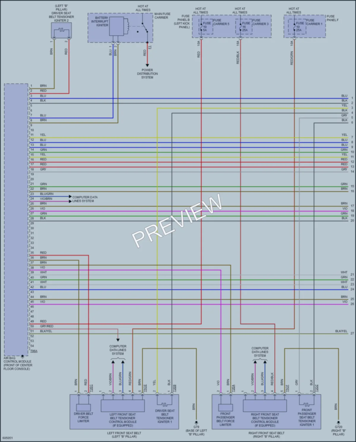 2018 Audi Q7 Supplemental Restraints wiring diagram preview