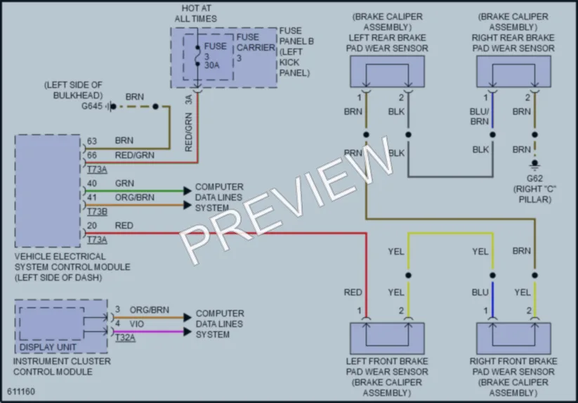 2018 Audi Q7 Warning Systems wiring diagram preview