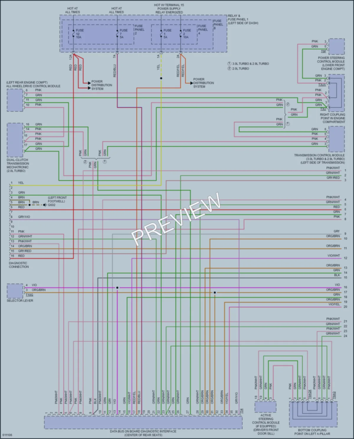 2018 Audi RS5 Computer Data Lines wiring diagram preview
