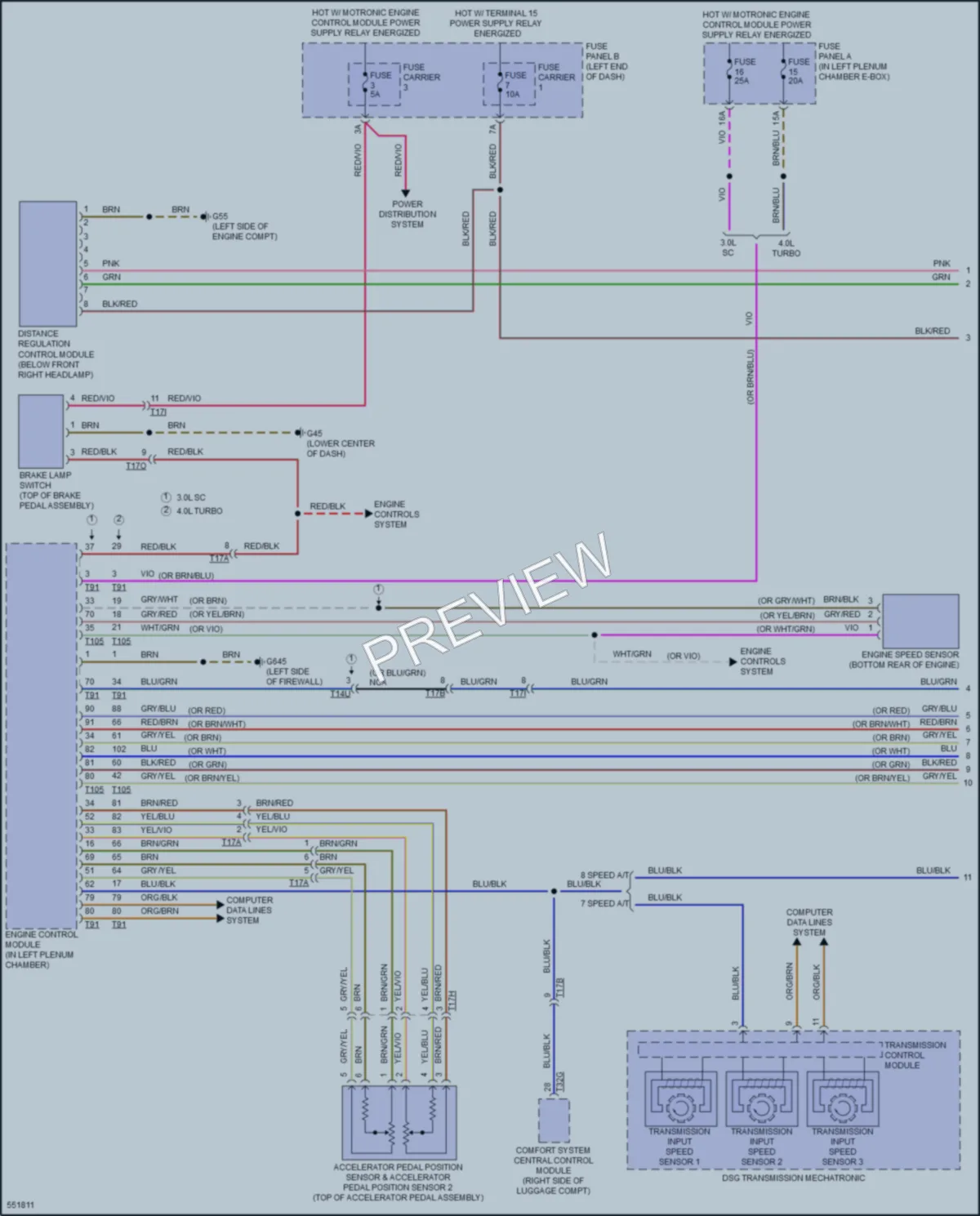 2018 Audi RS7 Cruise Control wiring diagram preview