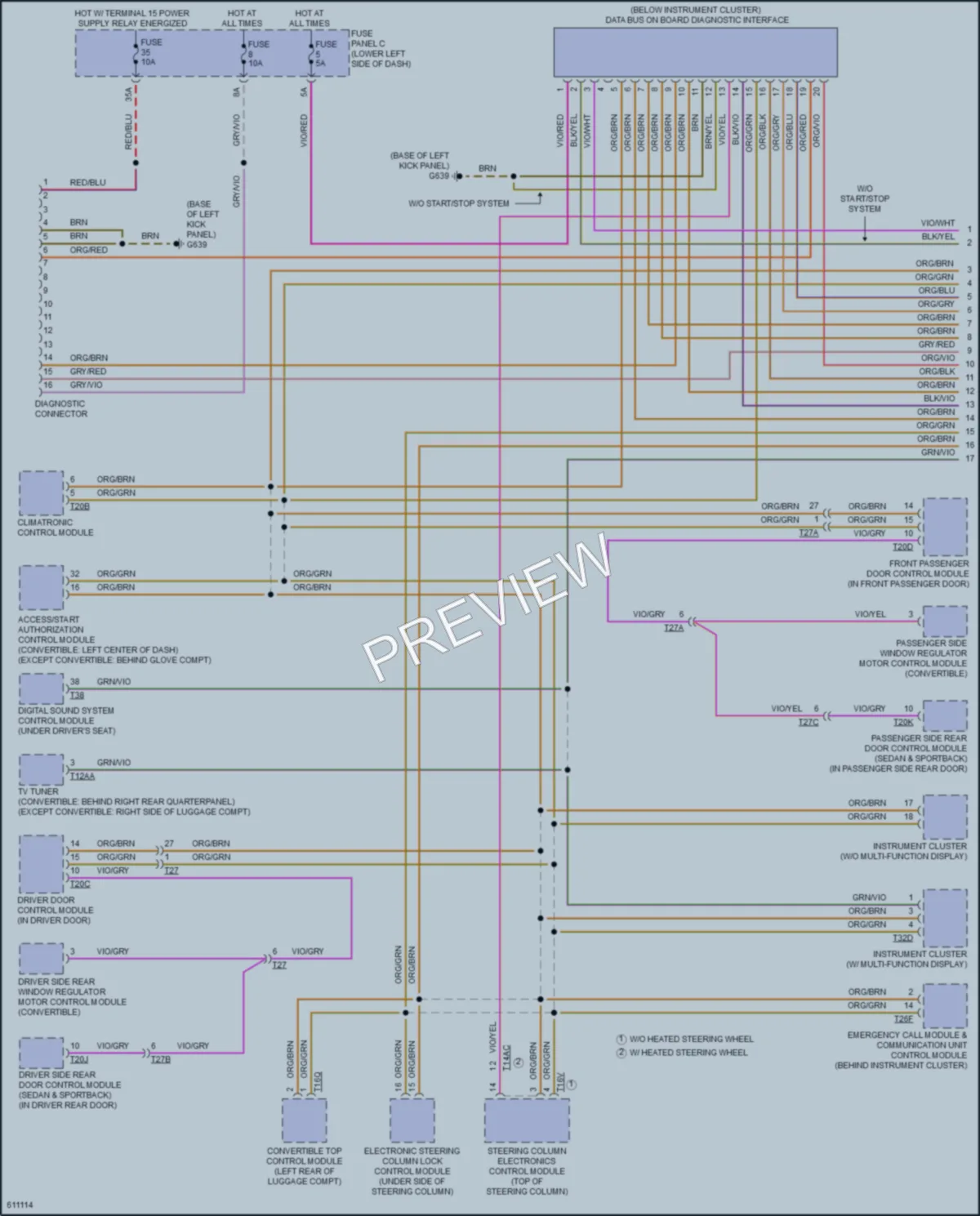 2018 Audi S3 Computer Data Lines wiring diagram preview