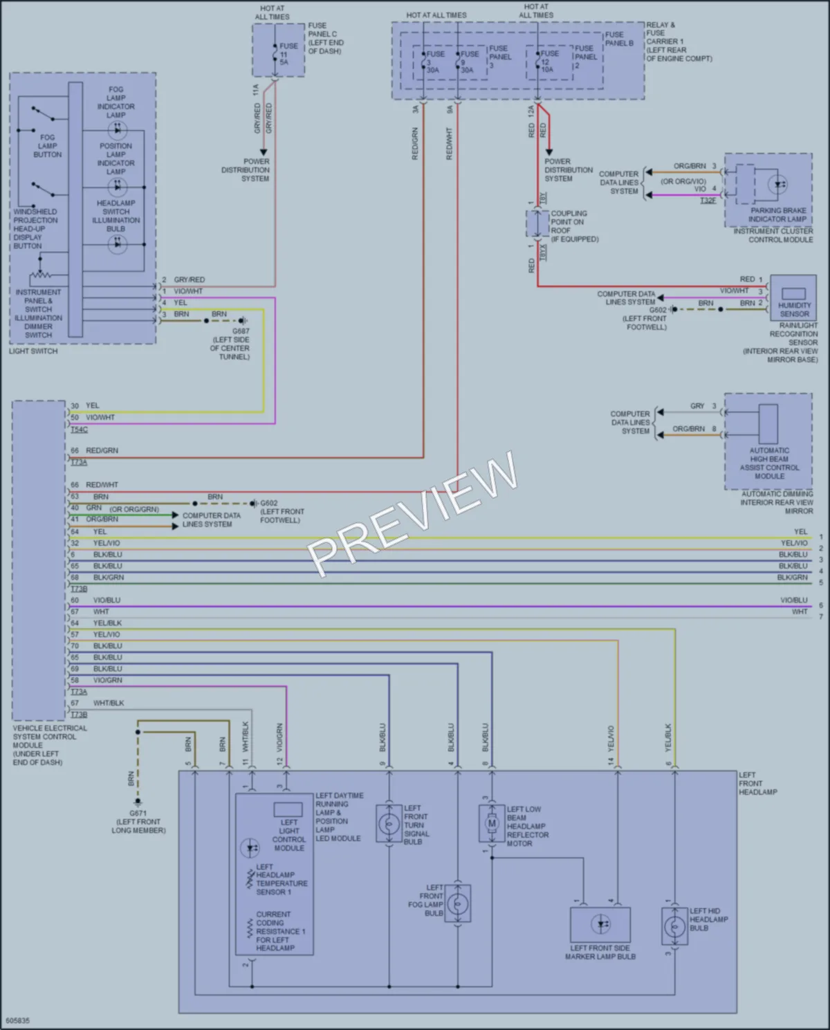 2018 Audi S4 Headlights wiring diagram preview