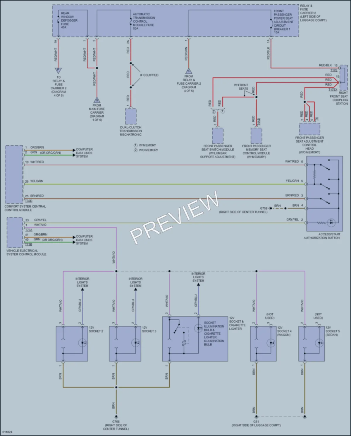 2018 Audi S4 Power Distribution wiring diagram preview
