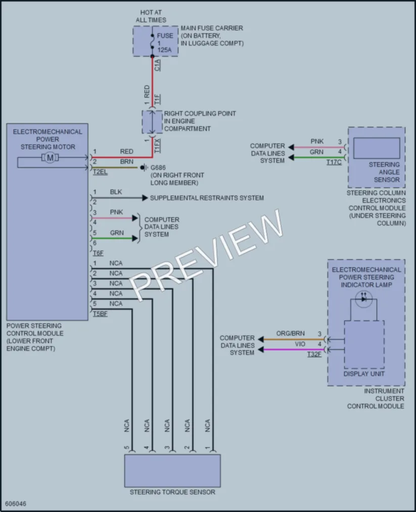 2018 Audi S5 Electronic Power Steering wiring diagram preview