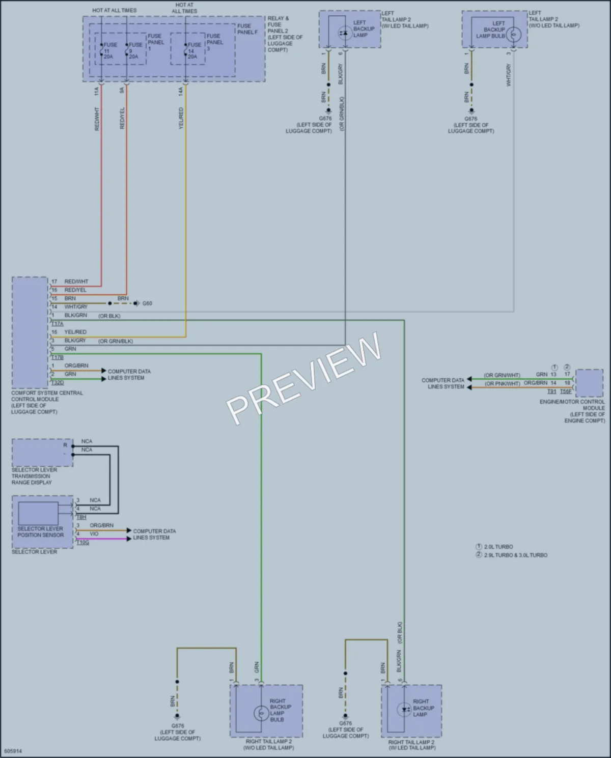 2018 Audi 4D Hatchback Exterior Lights wiring diagram preview