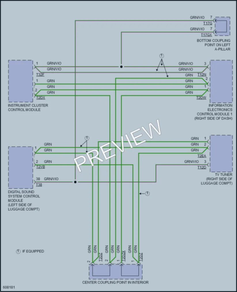 2018 Audi 4D Hatchback Radio wiring diagram preview