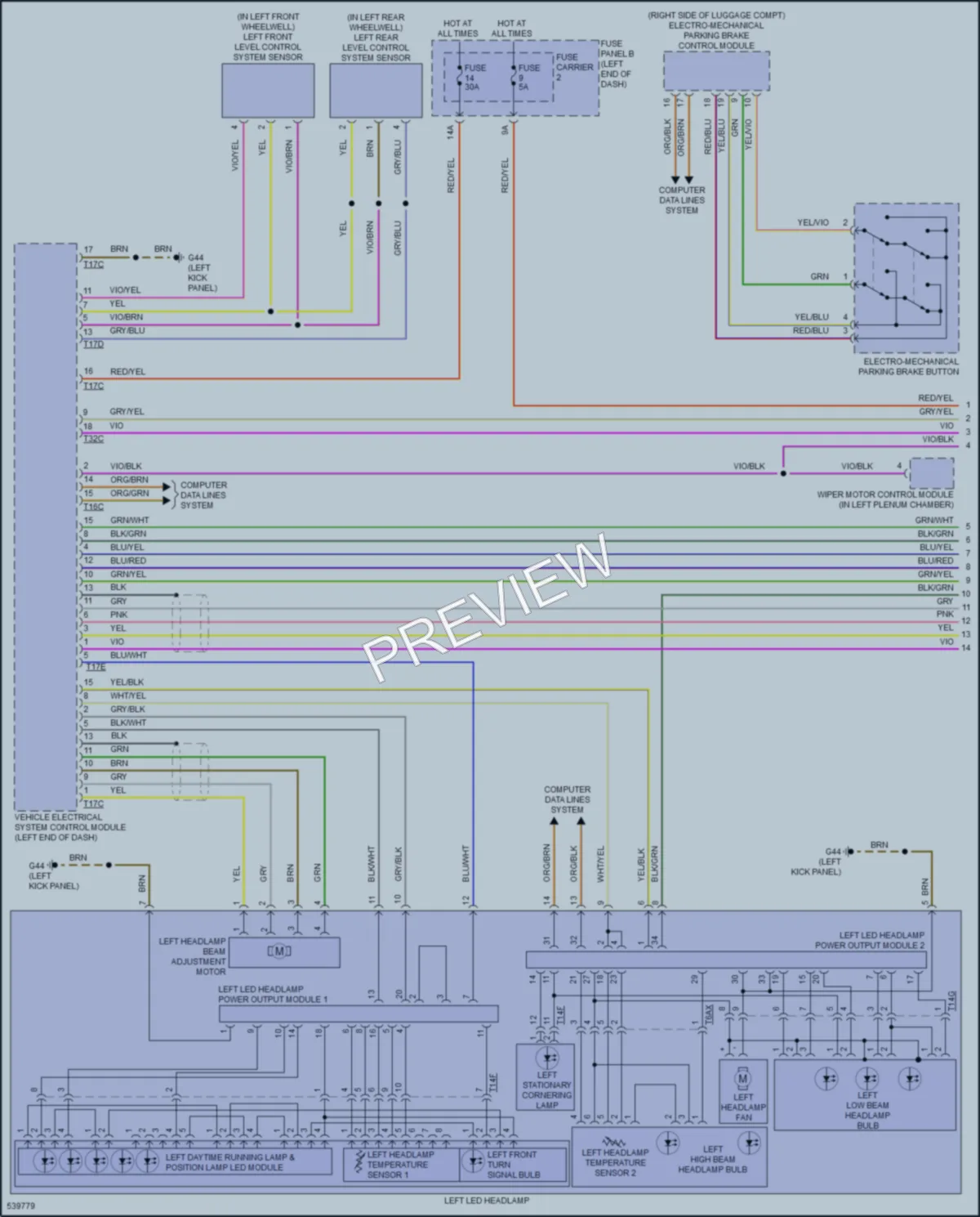 2018 Audi S7 Headlights wiring diagram preview