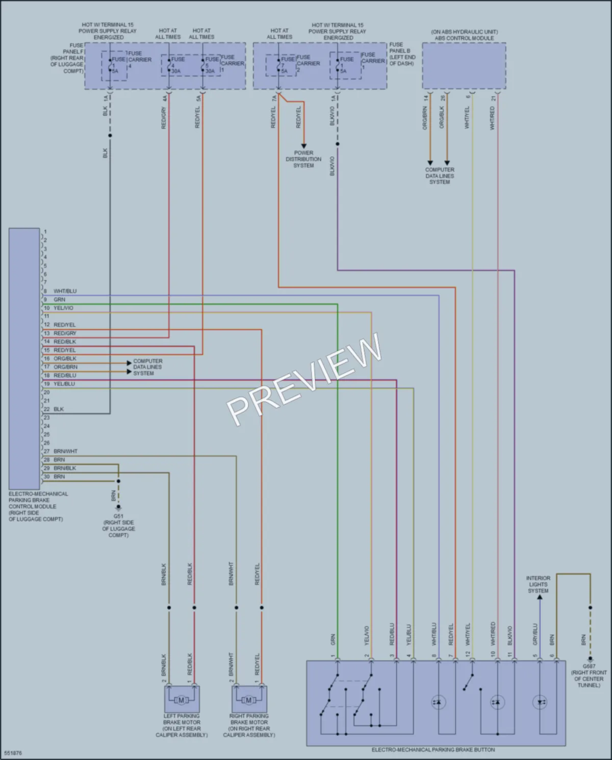 2018 Audi S7 Shift Interlock wiring diagram preview