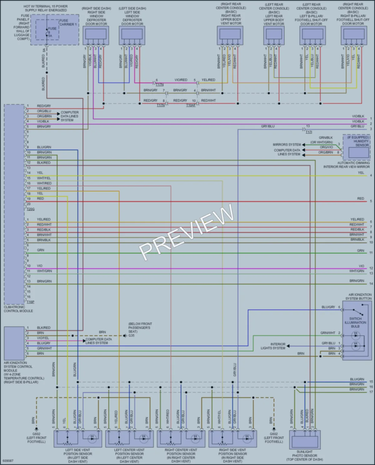 2018 Audi S8 Air Conditioning wiring diagram preview