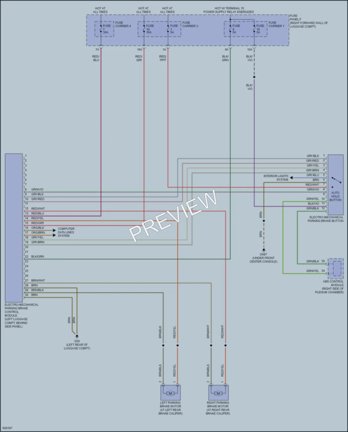 2018 Audi S8 Shift Interlock wiring diagram preview