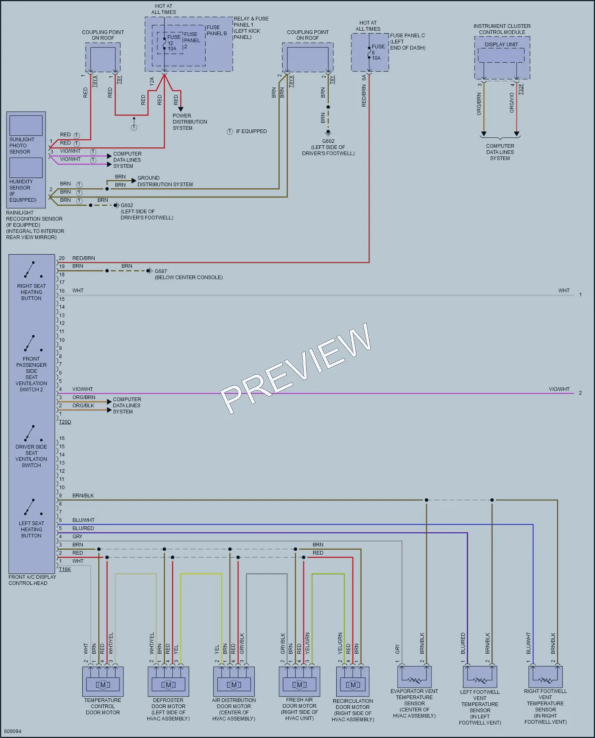 2018 Audi SQ5 Air Conditioning wiring diagram preview