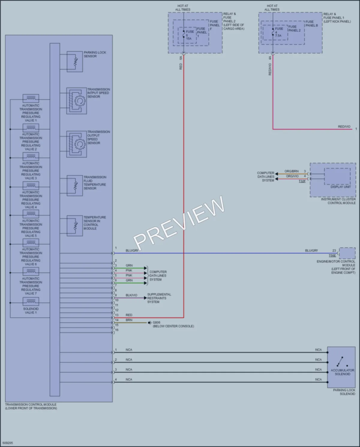 2018 Audi SQ5 Transmission wiring diagram preview