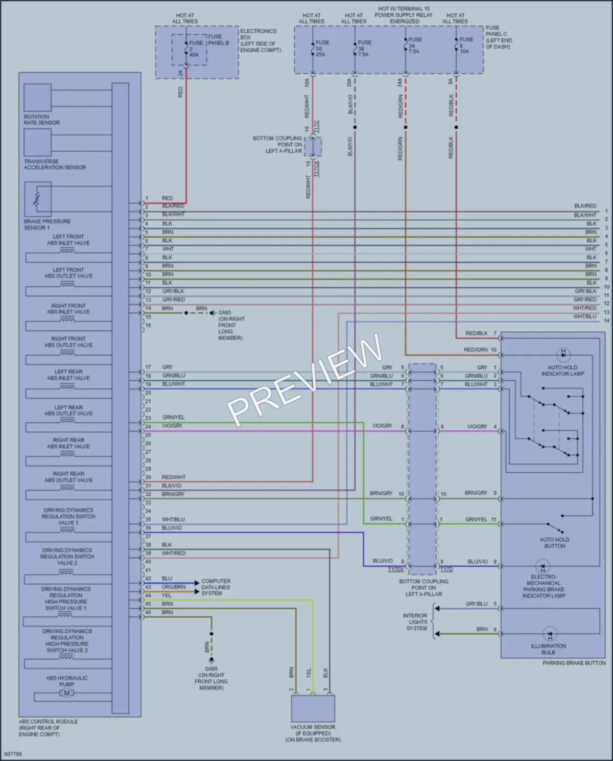 2018 Audi TTRS Anti Lock Brakes wiring diagram preview