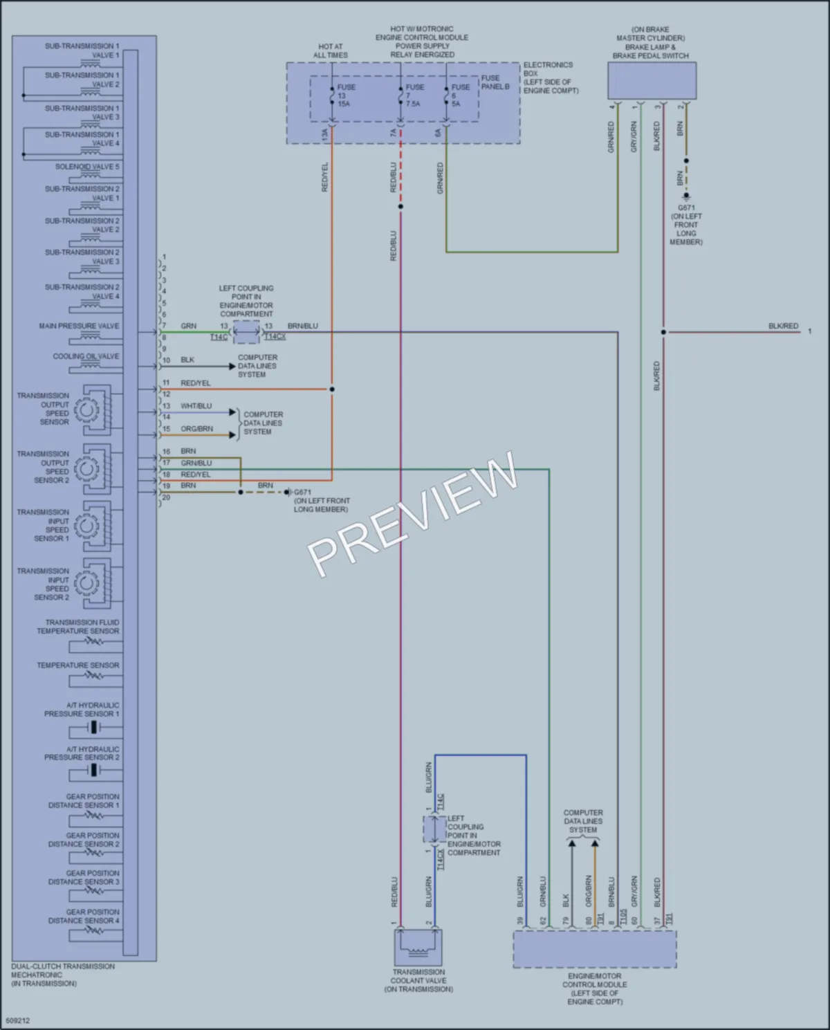 2018 Audi TTRS Transmission wiring diagram preview
