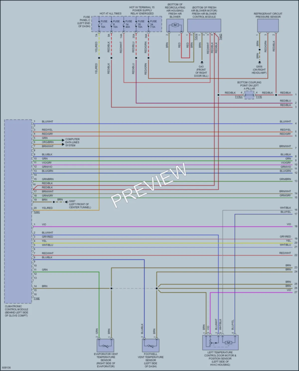 2018 Audi TTS Air Conditioning wiring diagram preview