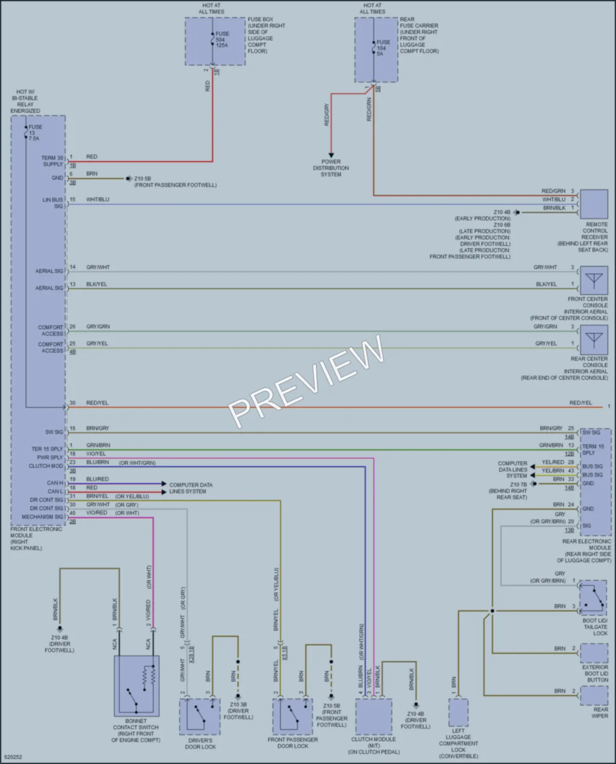 2018 BMW 230i Anti Theft wiring diagram preview