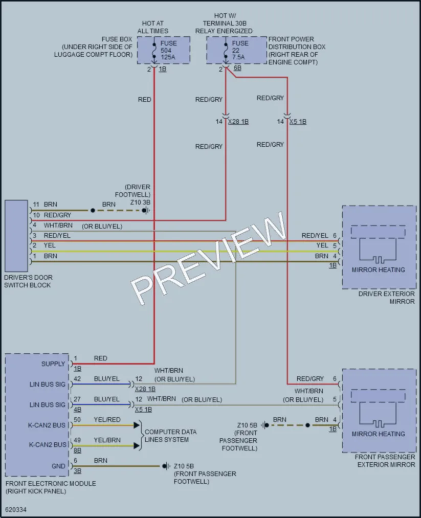 2018 BMW 230i Defoggers wiring diagram preview