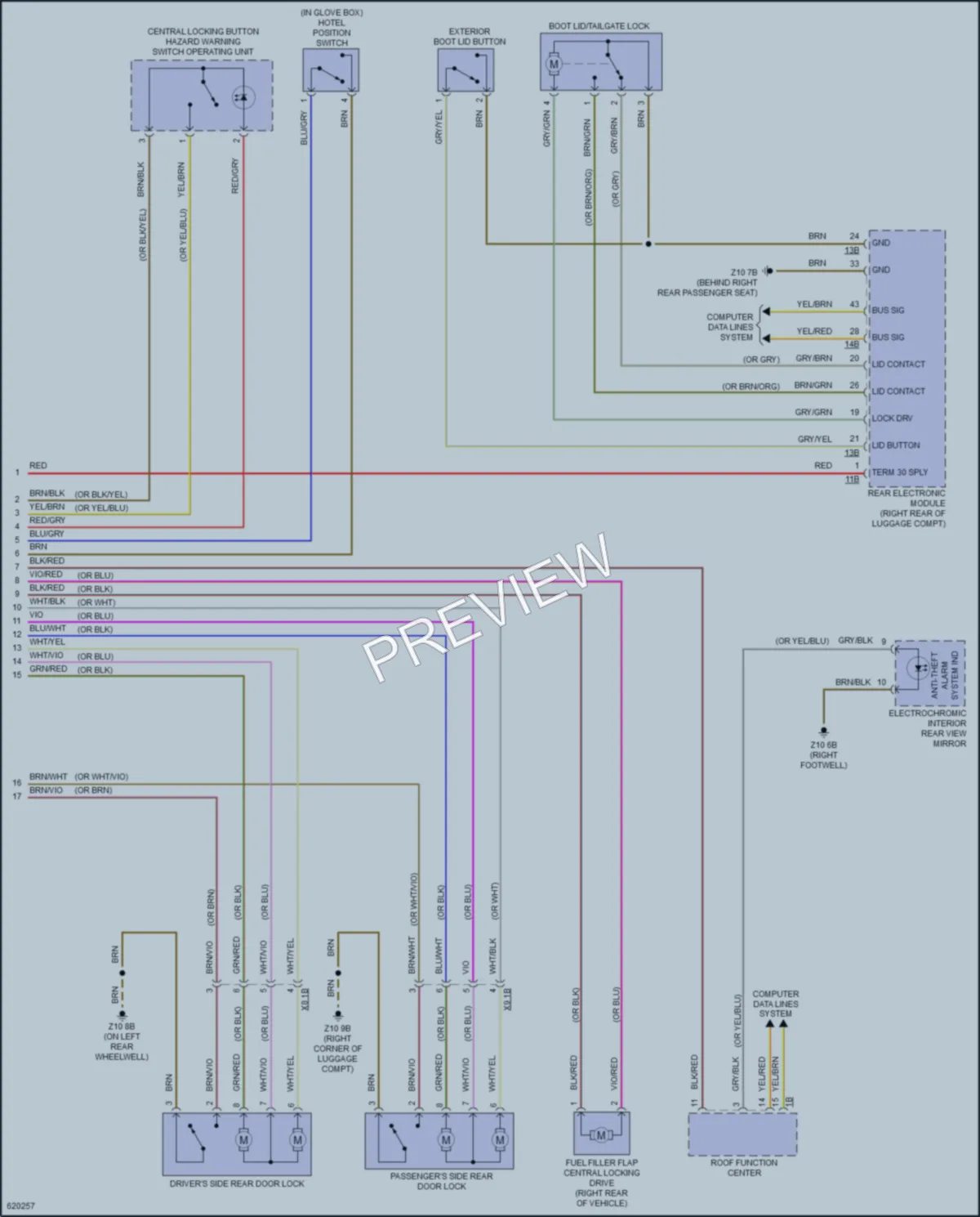 2018 BMW 330i Anti Theft wiring diagram preview
