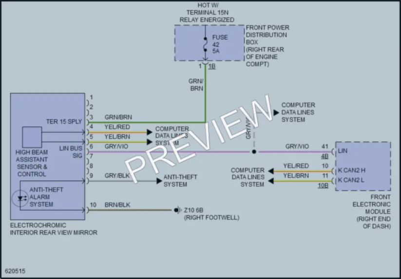 2018 BMW 330iGranTurismo Power Mirrors wiring diagram preview