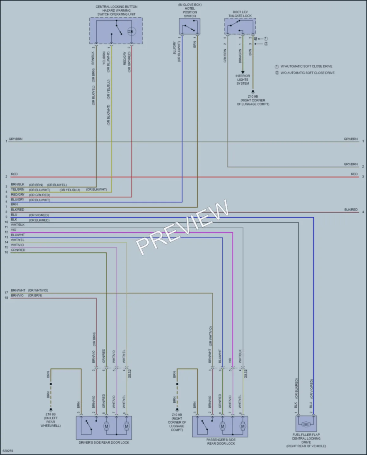 2018 BMW 340iGranTurismo Anti Theft wiring diagram preview