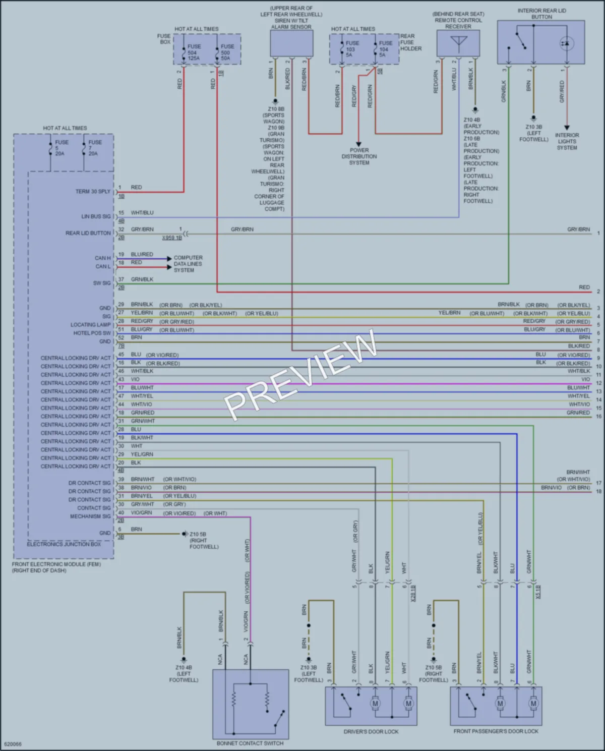 2018 BMW 340iGranTurismo Power Door Locks wiring diagram preview