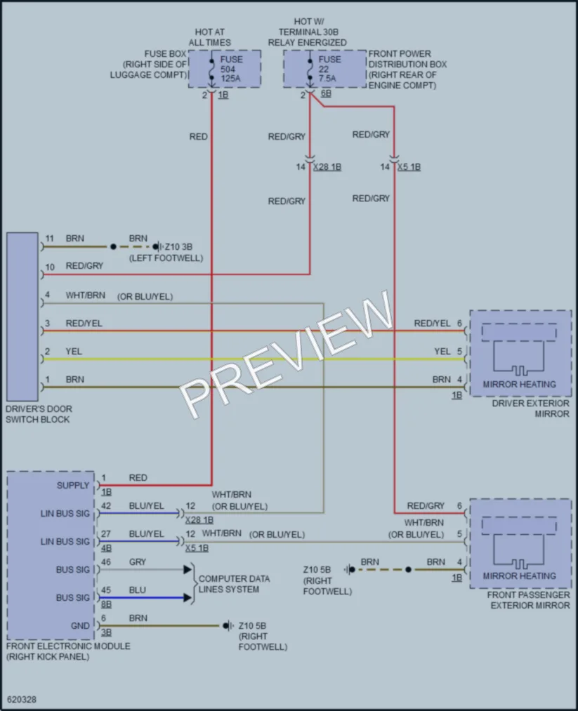 2018 BMW 430i Defoggers wiring diagram preview