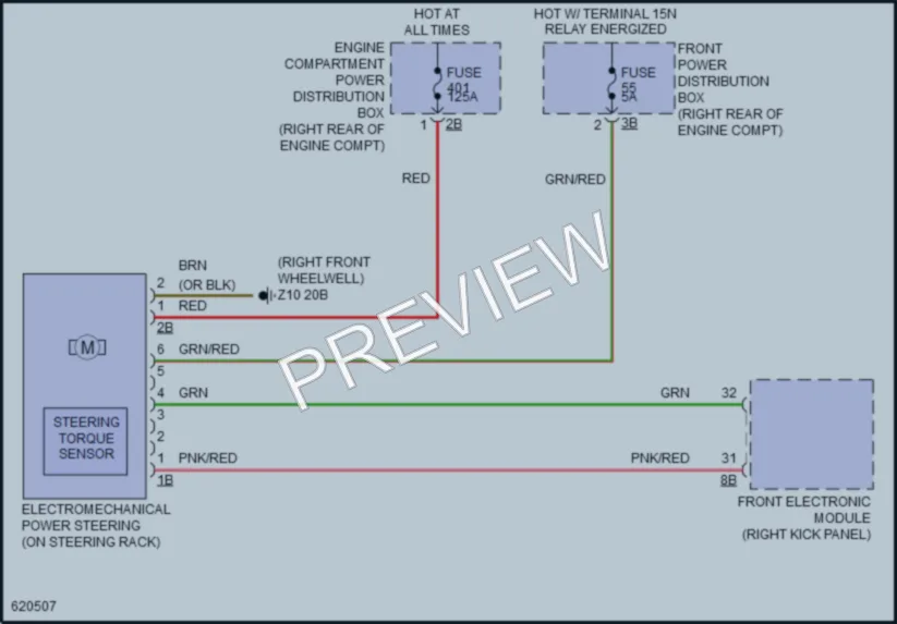 2018 BMW 430i Electronic Power Steering wiring diagram preview