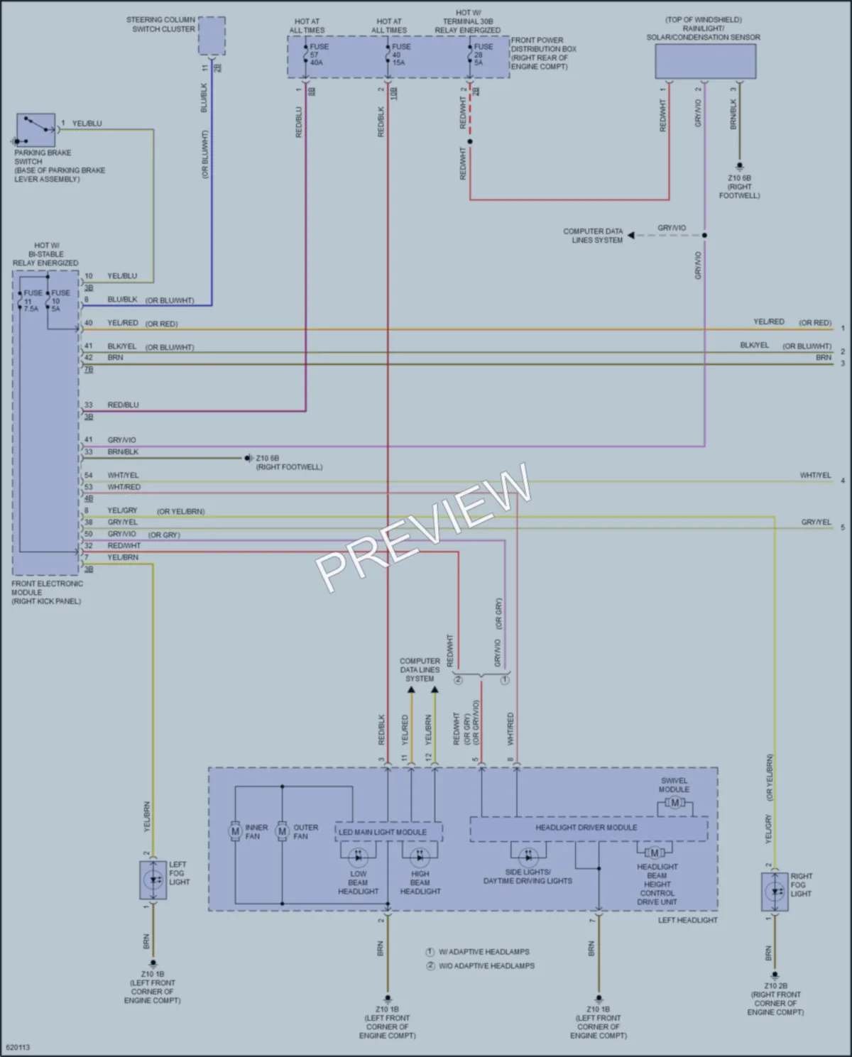2018 BMW 430iGranCoupe Headlights wiring diagram preview