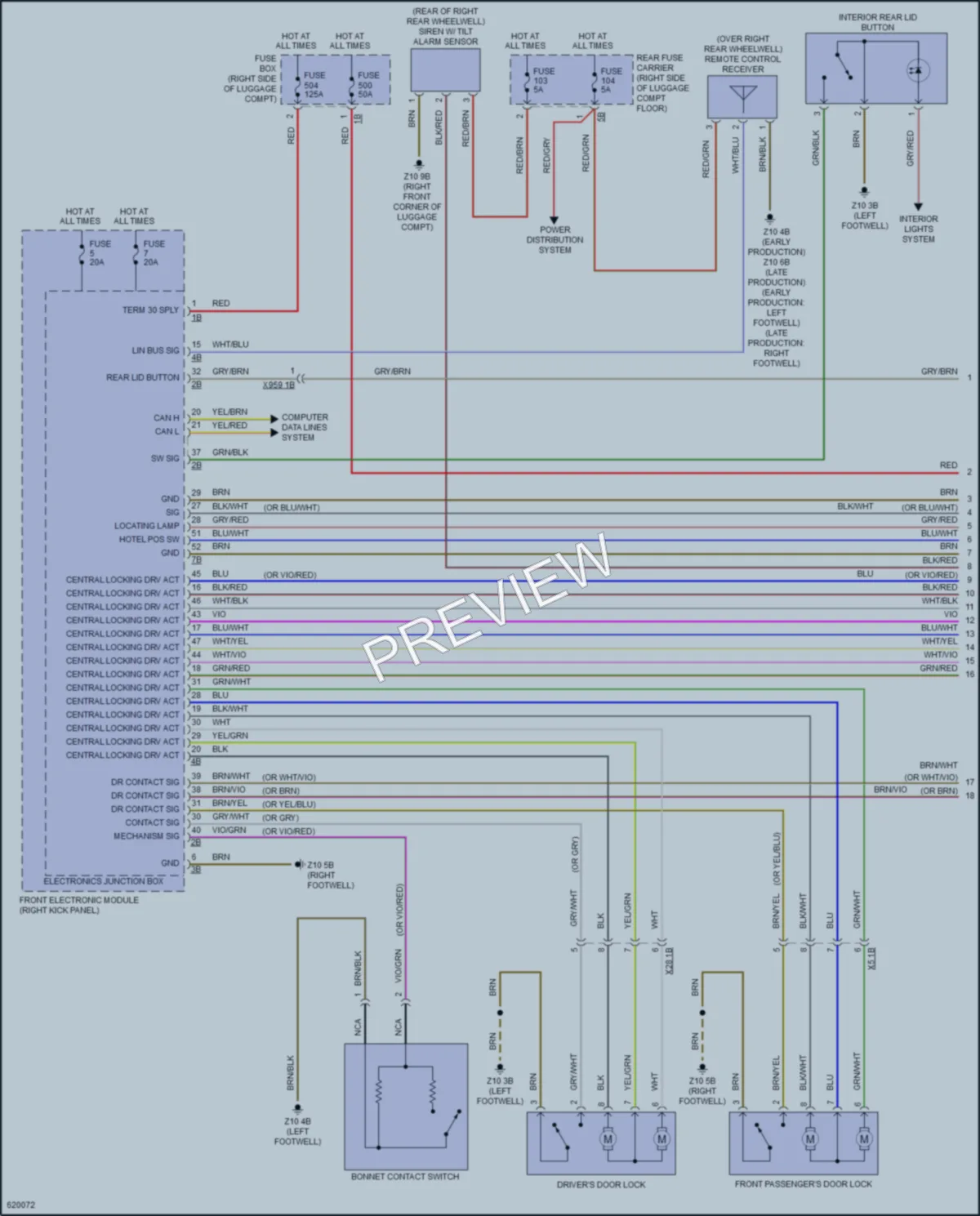 2018 BMW 430iGranCoupe Power Door Locks wiring diagram preview
