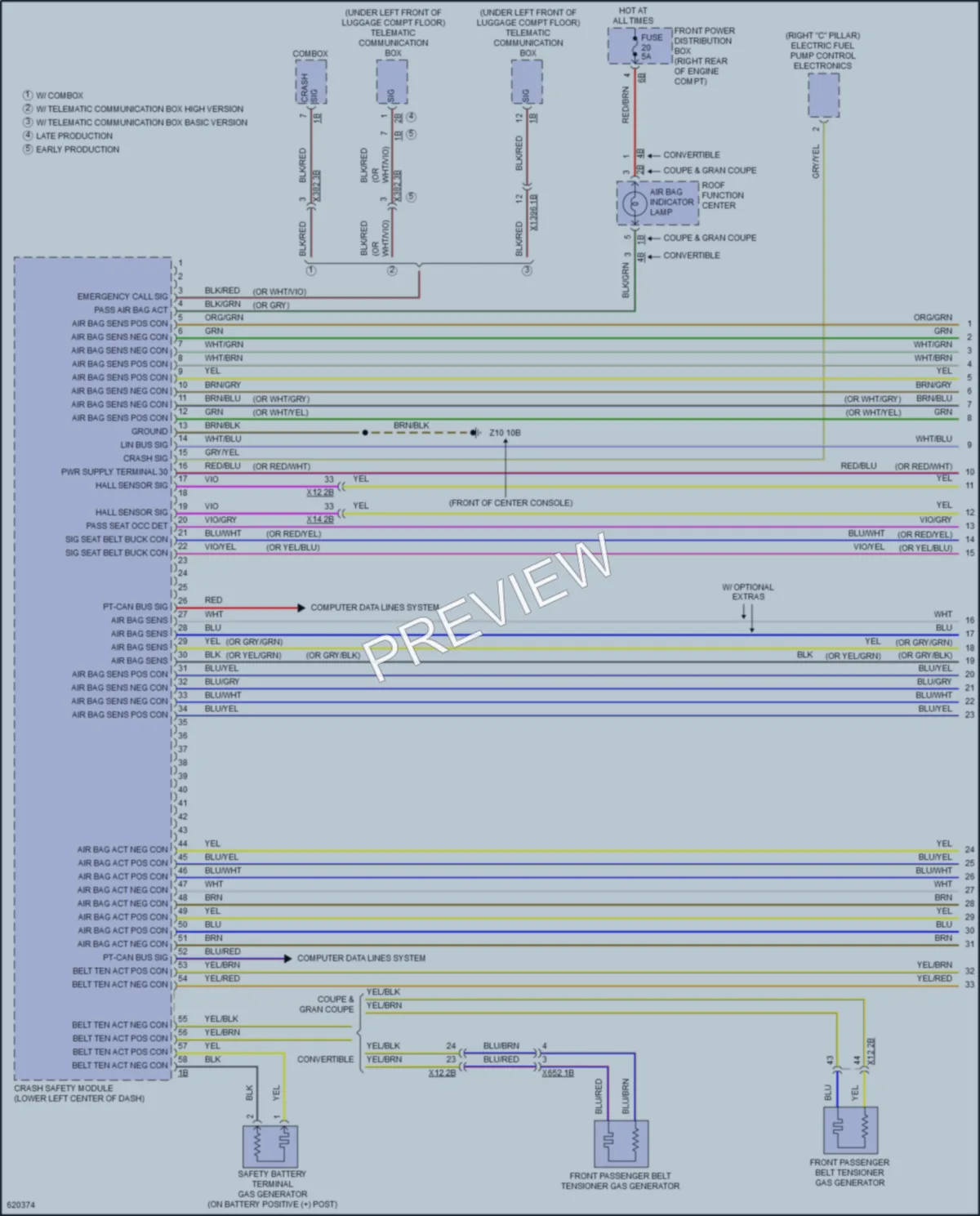 2018 BMW 430iGranCoupe Supplemental Restraints wiring diagram preview