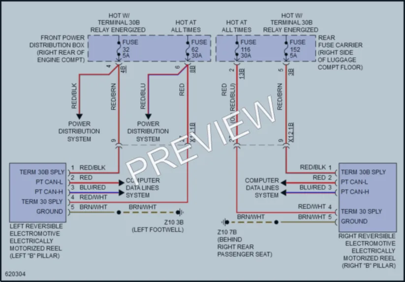 2018 BMW 440i Passive Restraints wiring diagram preview