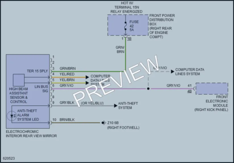 2018 BMW 440i Power Mirrors wiring diagram preview