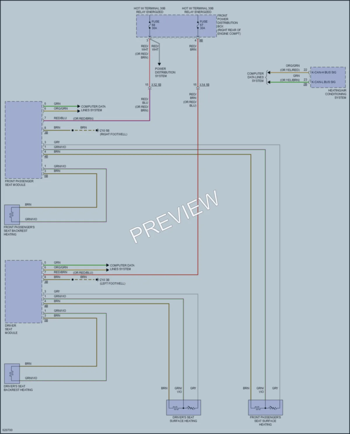 2018 BMW 440i Power Seats wiring diagram preview