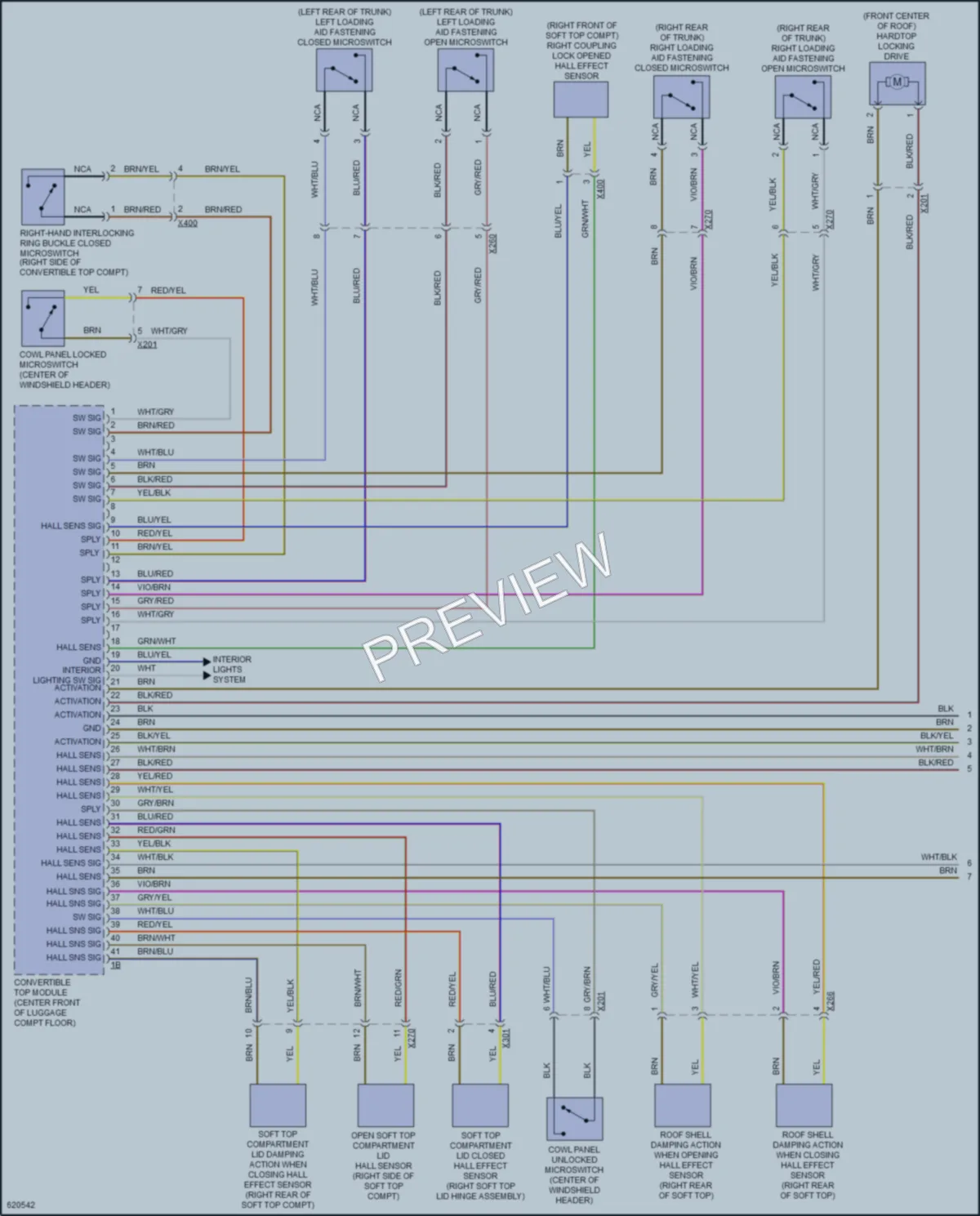 2018 BMW 440i Power Top Sunroof wiring diagram preview