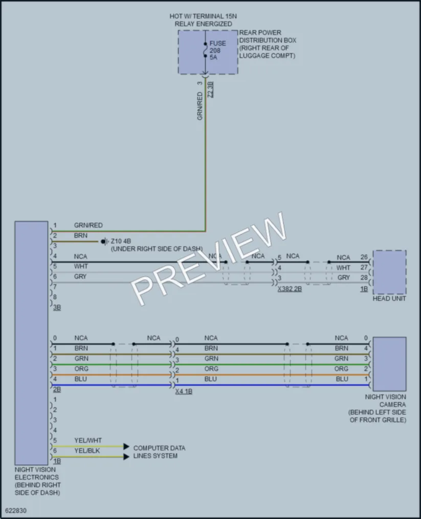 2018 BMW 530e Instrument Cluster wiring diagram preview