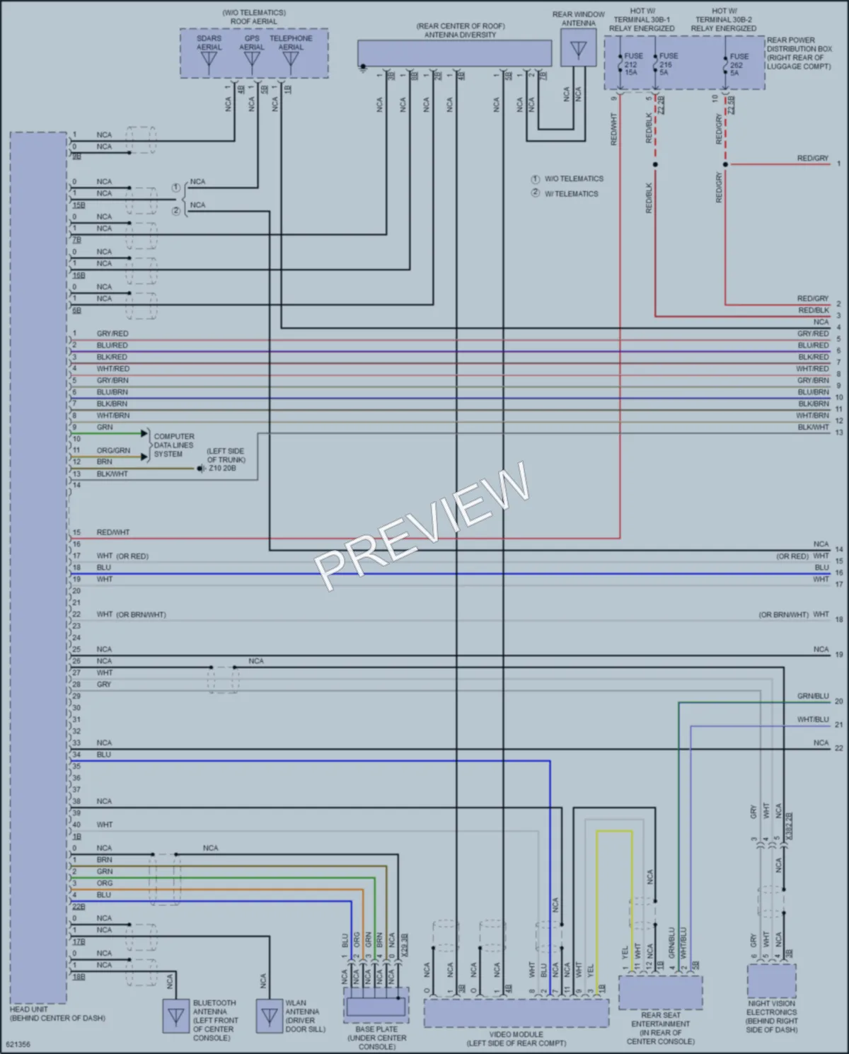 2018 BMW 530i Radio wiring diagram preview