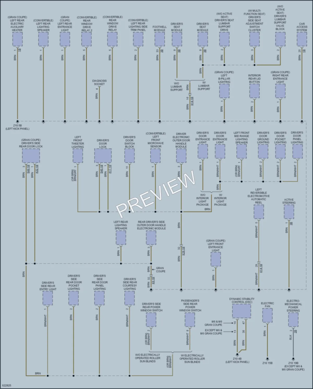 2018 BMW 640i Ground Distribution wiring diagram preview