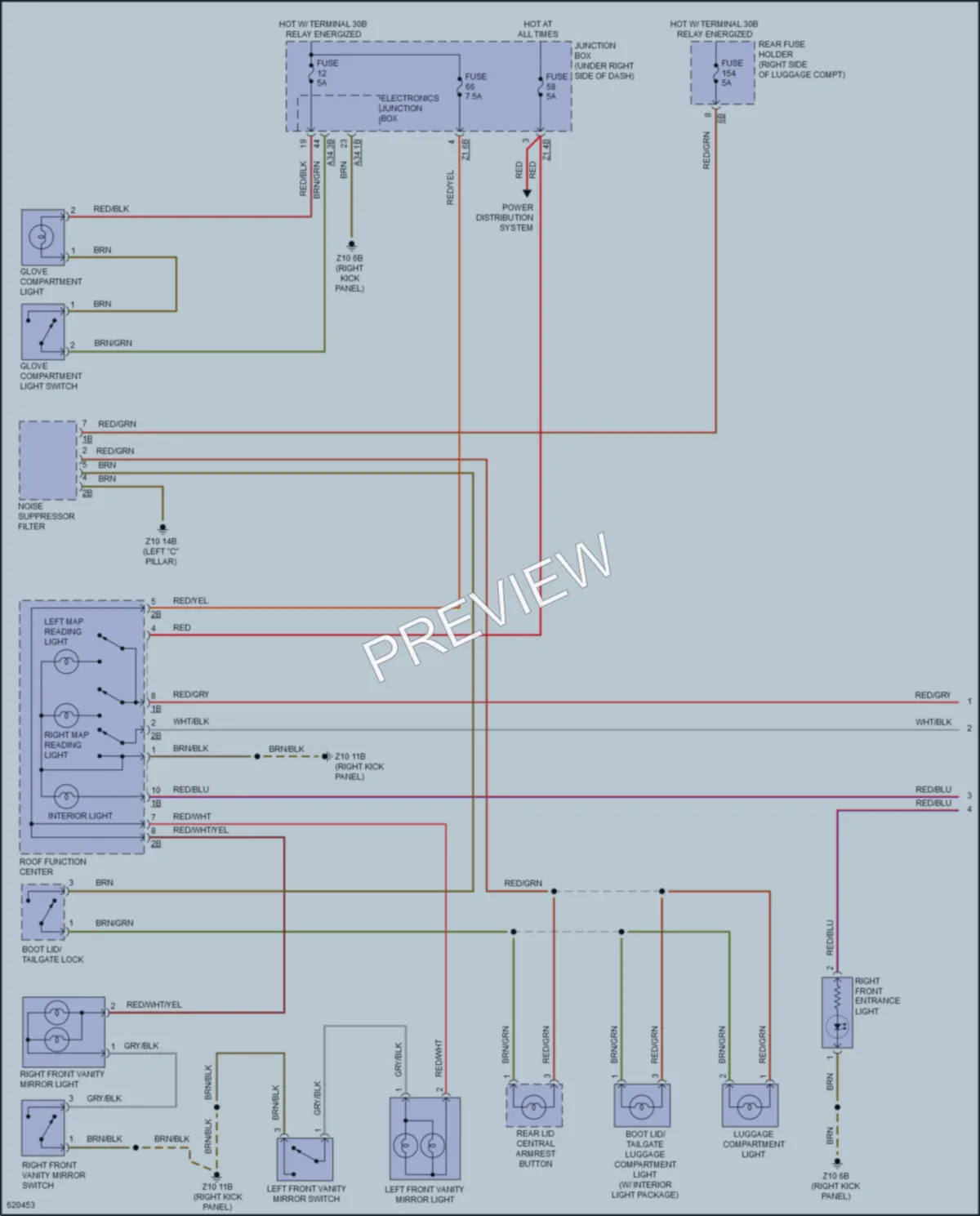 2018 BMW 640i Interior Lights wiring diagram preview