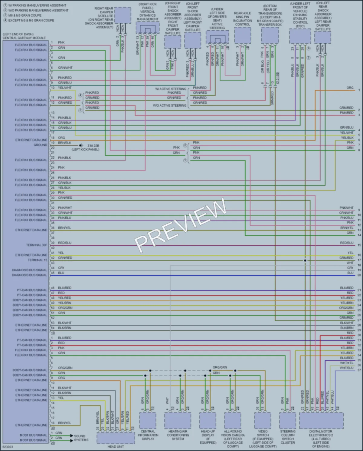 2018 BMW 650i Computer Data Lines wiring diagram preview
