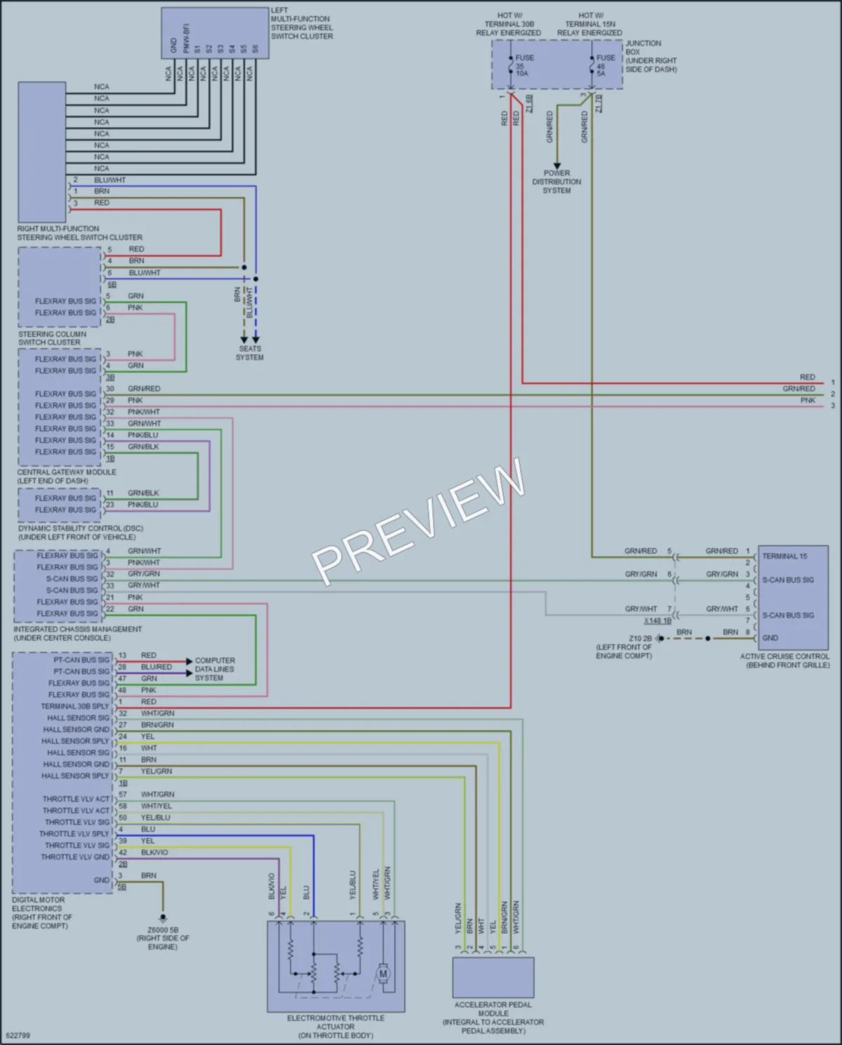 2018 BMW 650iGranCoupe Cruise Control wiring diagram preview