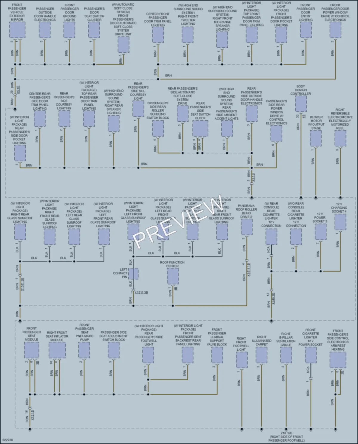 2018 BMW 740i Ground Distribution wiring diagram preview